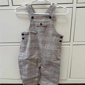 Plaid infant Overalls
